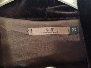 Traje pantalón y Blazer terciopelo elastico marrón