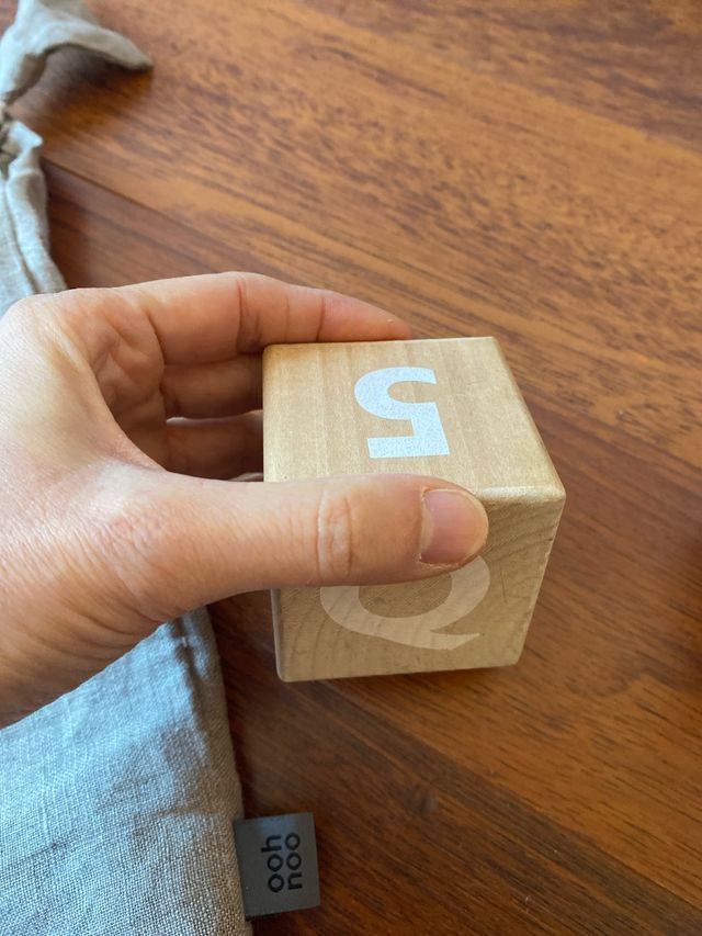 Dados letras de madera Ooh noo