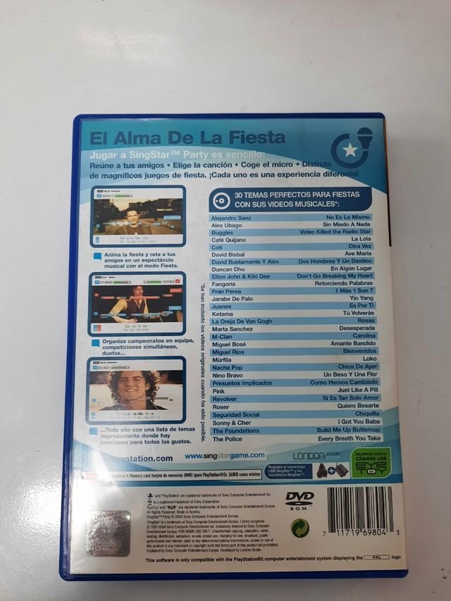 PlayStation 2 .Juego singstar party
