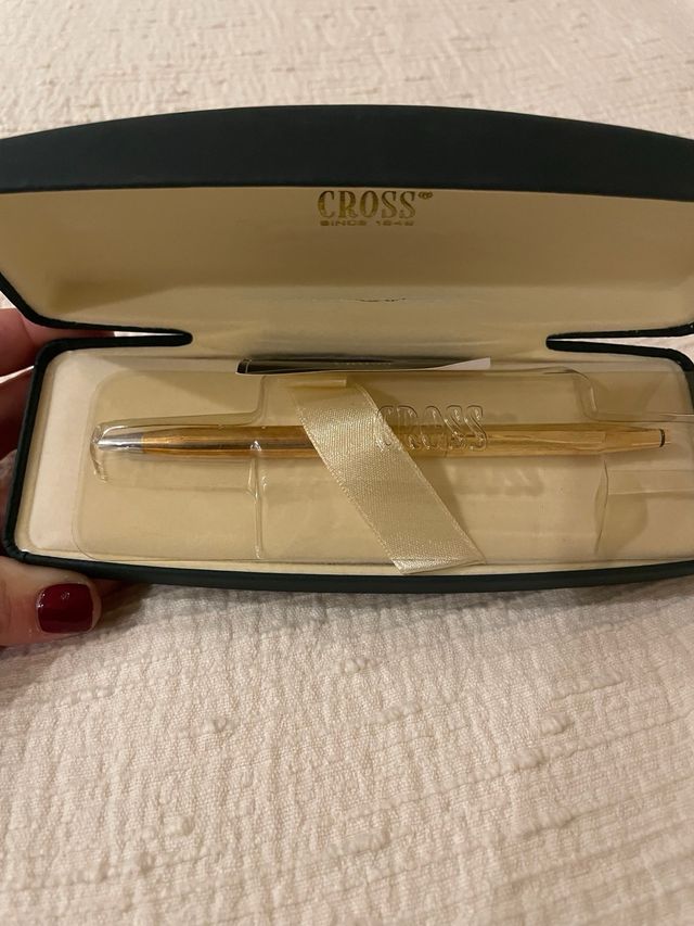 Bolígrafo Marca Cross Baño Oro 14 quilates
