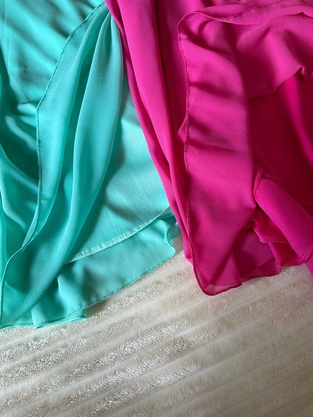 abito per feste eventi verde mela o fucsia