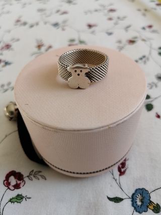 Anillo Tous de plata y acero