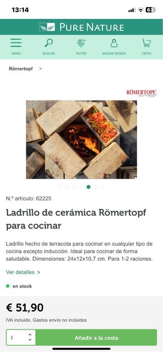 Ladrillo de terracota para cocinar