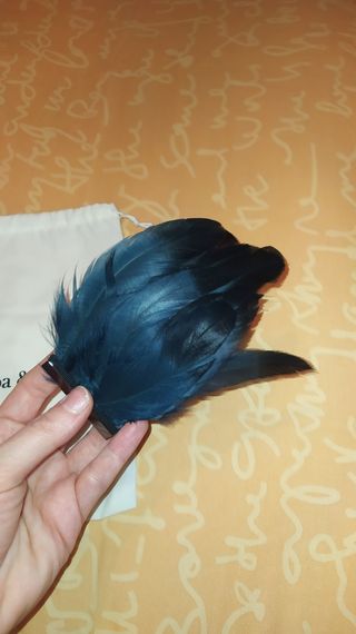 Tocado plumas azules Bimba y Lola