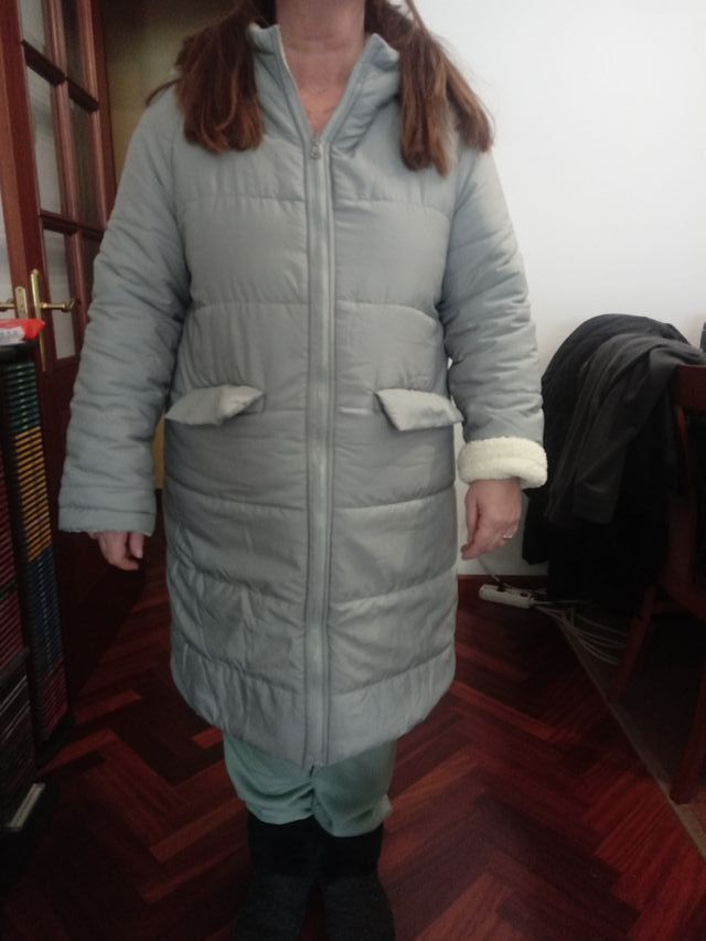 Abrigo Reversible Mujer Gris