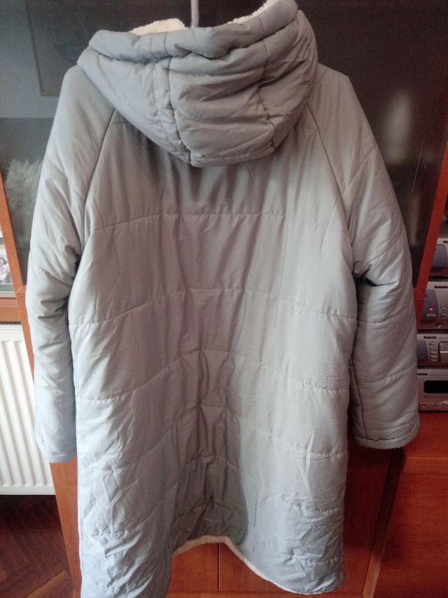 Abrigo Reversible Mujer Gris