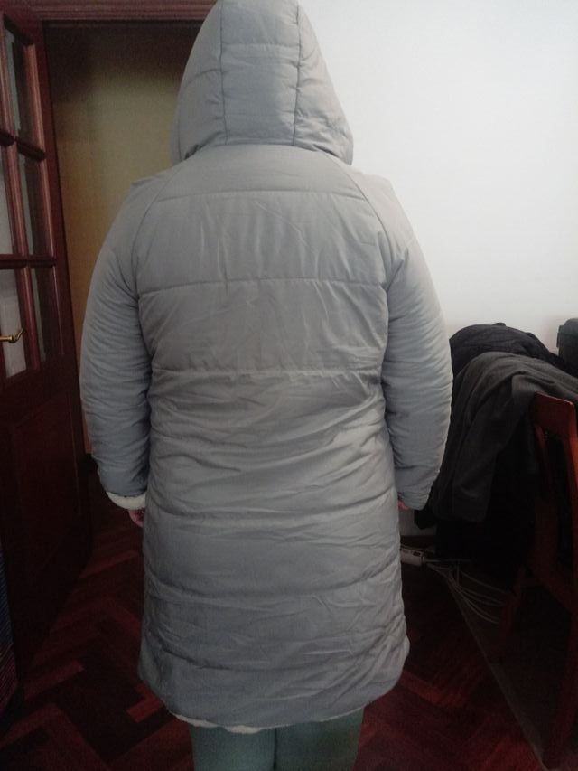 Abrigo Reversible Mujer Gris