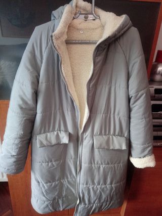 Abrigo Reversible Mujer Gris