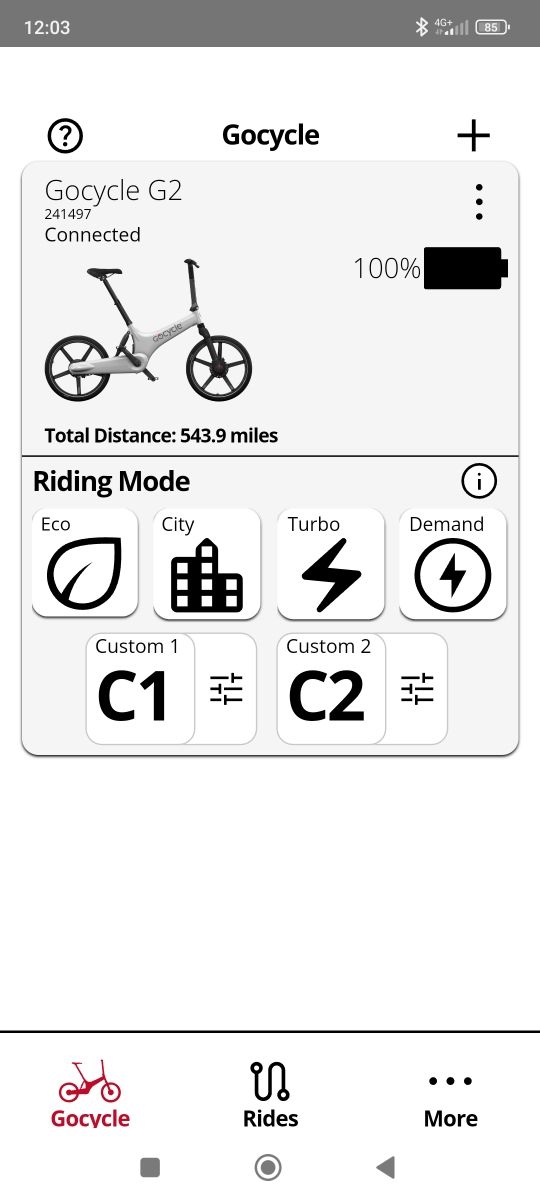 Bicicleta eléctrica plegable Gocycle G2