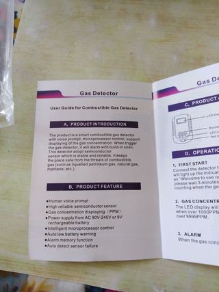 Detector de Gas Combustible para el hogar, Sensor