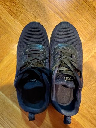 Skechers bob 36.5 horma ancha negras