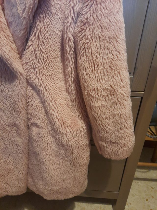 Abrigo pelo rosa