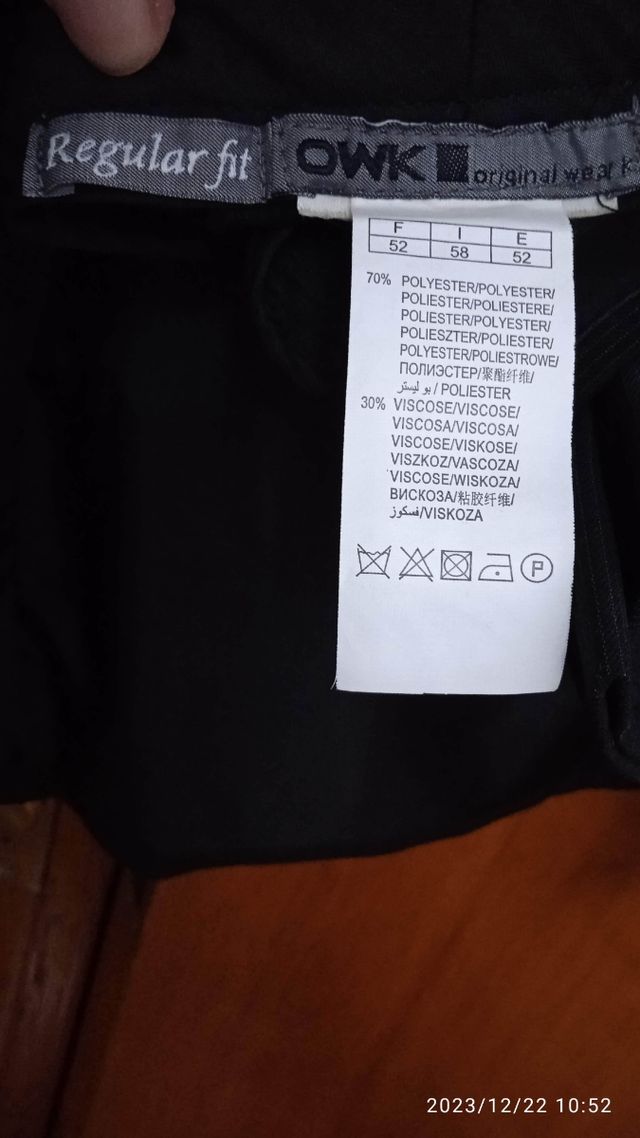 Traje hombre talla 52