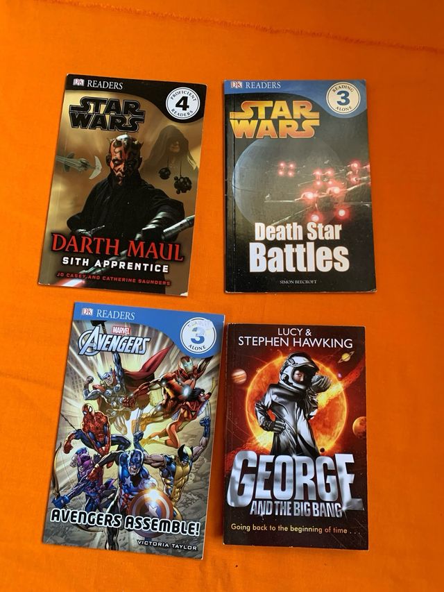 lot of 4 books in English, star wars etc