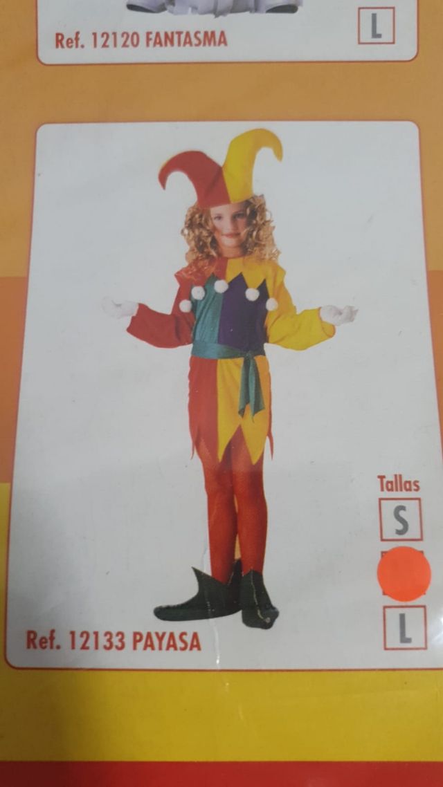 Disfraz de payasa talla M