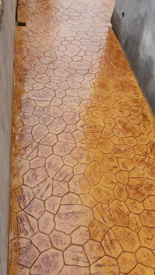 Pavimentación de suelo hormigón impreso