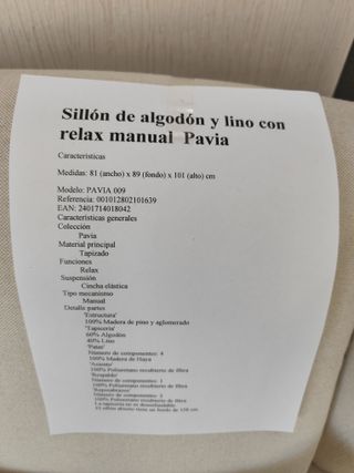 MODERNO SILLON RELAX!! RECLINABLLE  MANUAL!! NUEVO