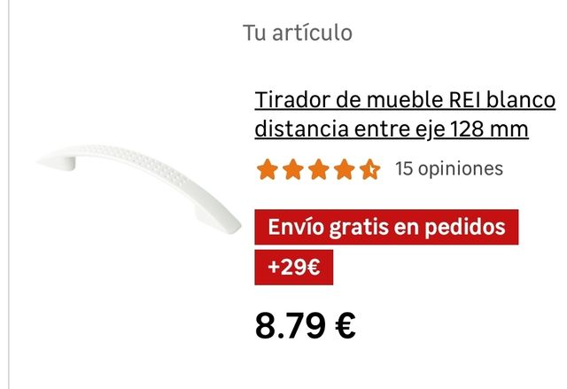 4 Tiradores blancos nuevos