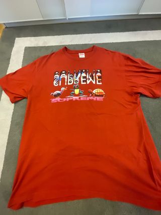 camiseta supreme “Friends Frog Red Tee” 100% real