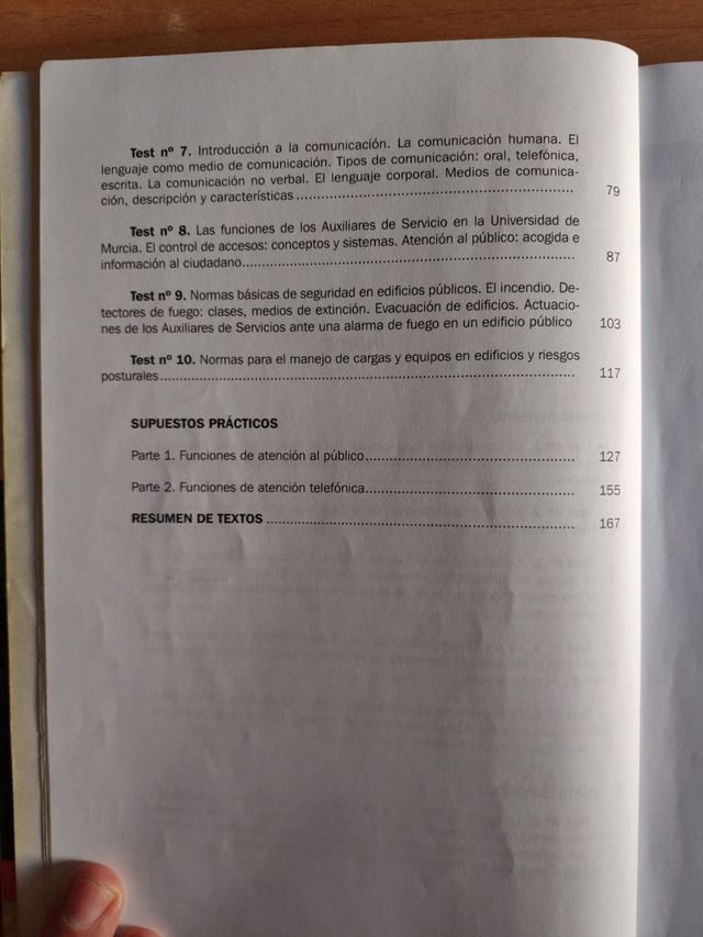 Auxiliar de Servicios. Test y Supuestos 