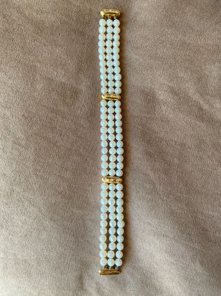 pulsera perlas naturales con oro y diamantes