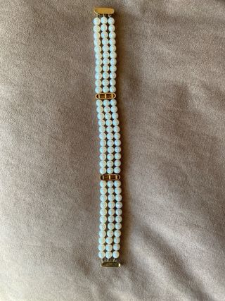 pulsera perlas naturales con oro y diamantes