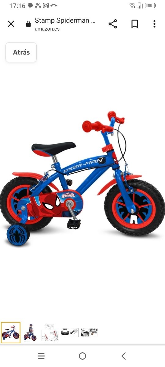 Bicicleta espiderman