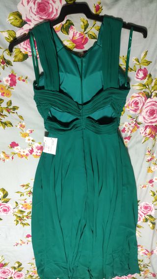 VESTIDO FIESTA NUEVO LARGO SIN MANGAS TURQUESA