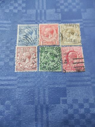 6 Francobolli Inghilterra rari