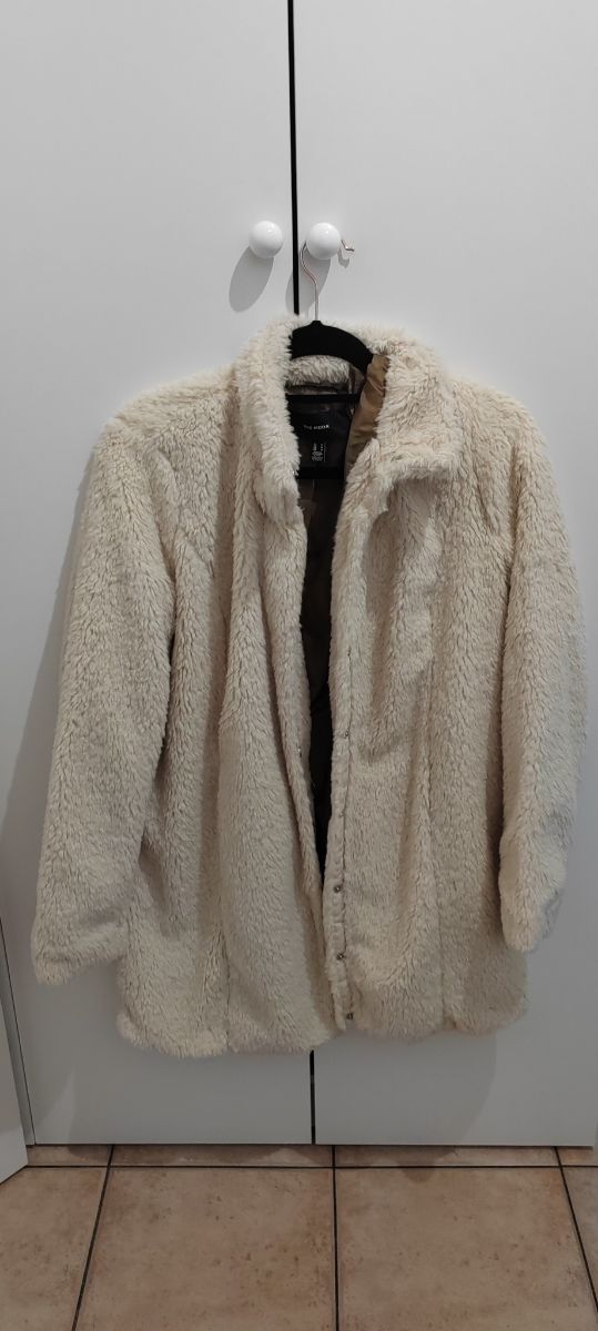 Abrigo suave pelo beige vero moda