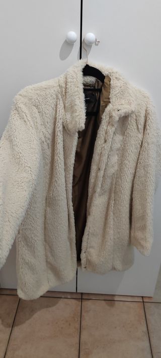 Abrigo suave pelo beige vero moda