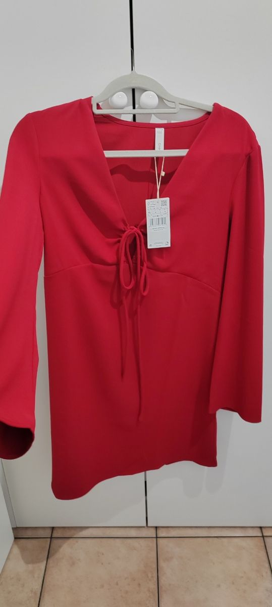 Vestido rojo mango
