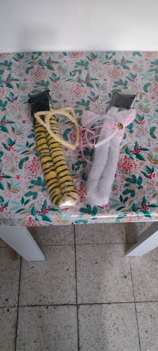 Disfraz 2 colas y 2 orejas de gato