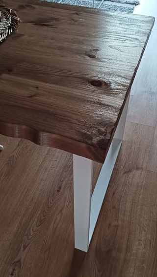 Mesa de comedor artesanal industrial