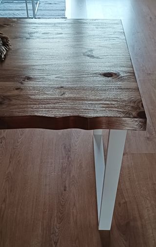 Mesa de comedor artesanal industrial