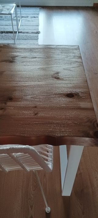 Mesa de comedor artesanal industrial