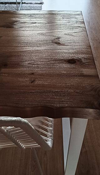 Mesa de comedor artesanal industrial