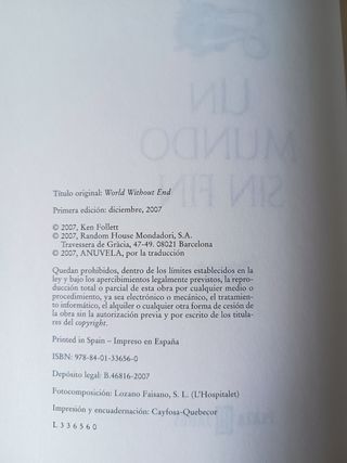 Libro "Un mundo sin fin"