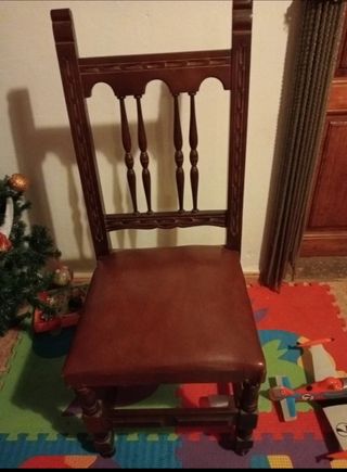 Silla madera maciza