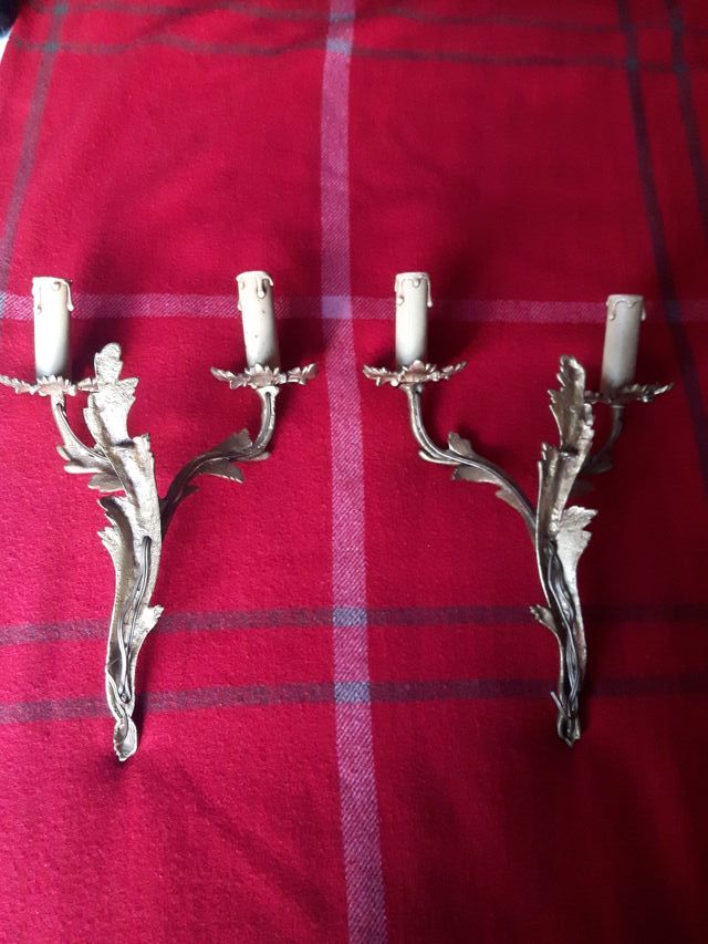 Pareja apliques bronce Luis XV