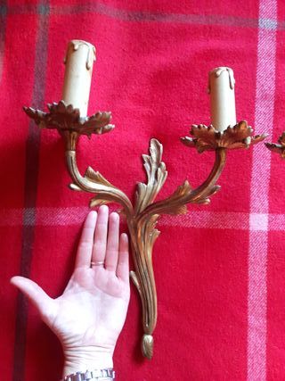 Pareja apliques bronce Luis XV