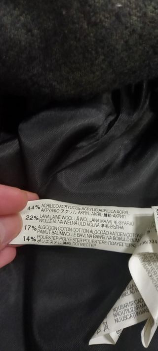 Chaquetón negro de Zara