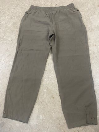 Pantalón largo verde pitillo ancho XXL