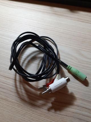 Cable adaptador audio estéreo a minijack