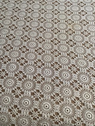 Colcha hecha a mano tejida a ganchillo - Blanco