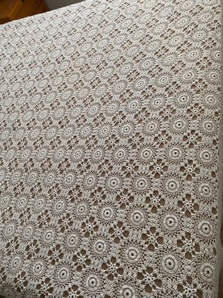 Colcha hecha a mano tejida a ganchillo - Blanco