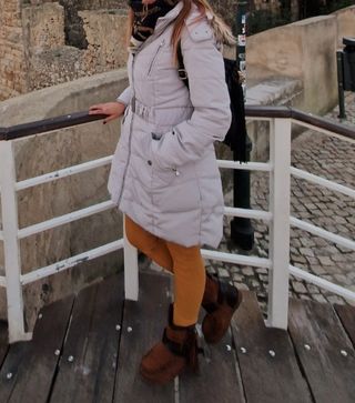 Plumífero semi largo mujer