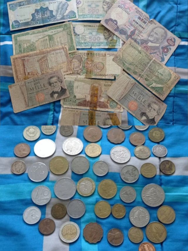 Lote monedas y billetes