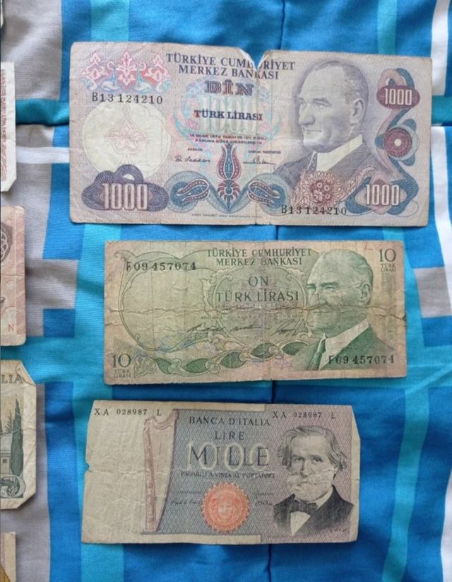 Lote monedas y billetes