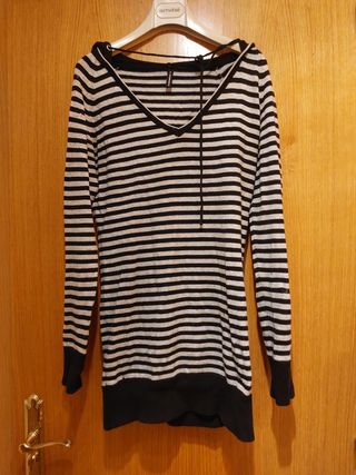 Jersey de rayas con capucha 